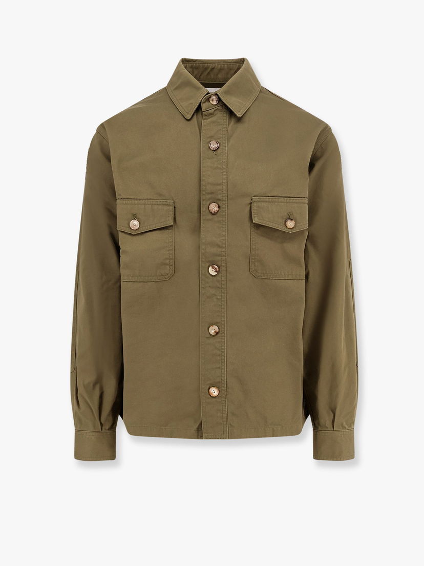 Skjorte Saint Laurent Saint Laurent Button-Down Shirt Grøn | 816396Y03JC3007