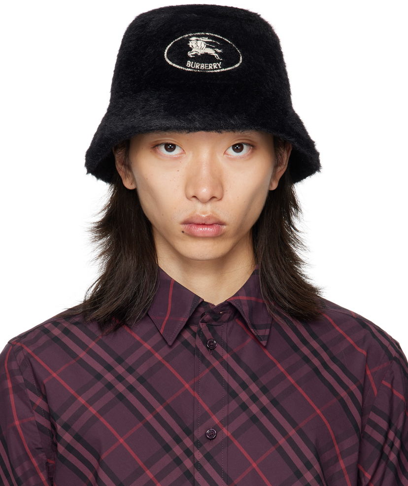 Hat Burberry Burberry Knight Stamp Faux Fur Bucket Hat Sort | 8114048