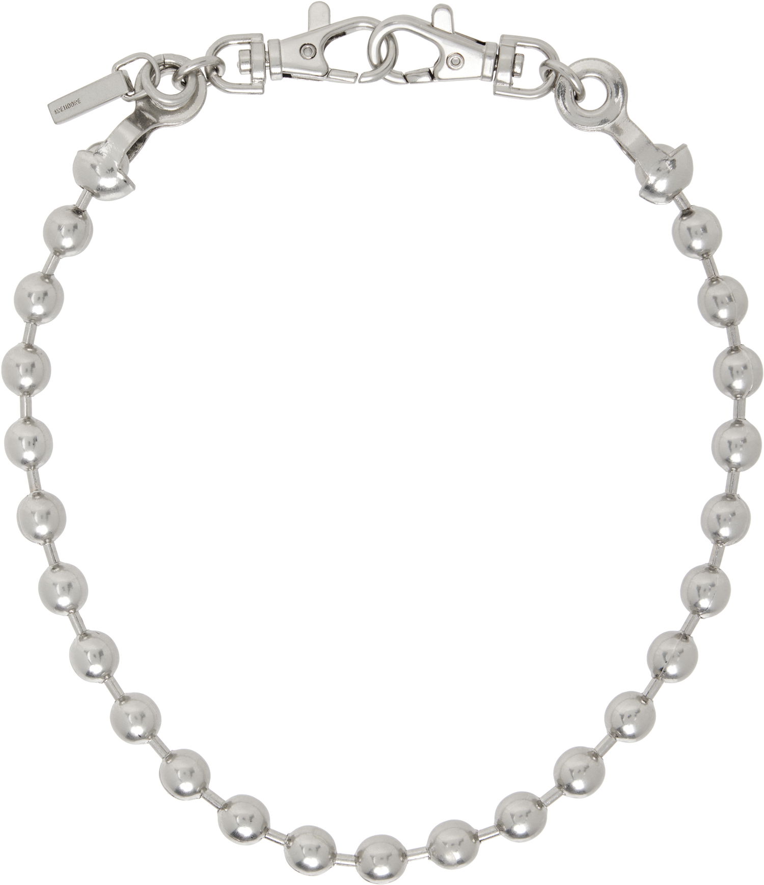 Halskæde We11done We11done Ball Chain Necklace Metalisk | WD-AJ0-25-587-U-SS, 0