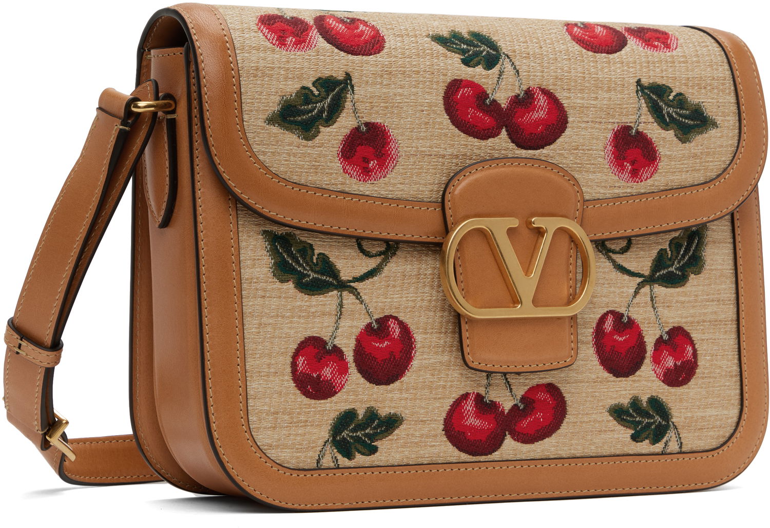 Håndtaske Valentino Valentino Garavani 9to5 Mini Cherryfic Shoulder Bag Beige | 6W0B0R15IXM, 1