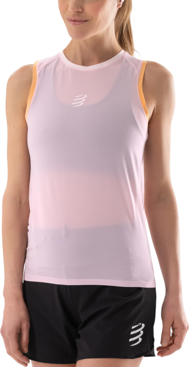 Tanktop Compressport Trail Racing Tank Top Lyserød | atsw3853-atsw3853097, 0