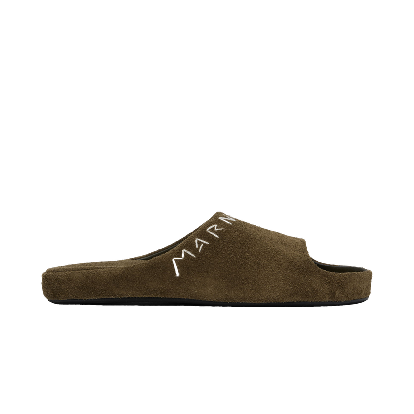 Sneakers og sko Marni Suede Fusslide Sandals Grøn | FBMR003401 P5246