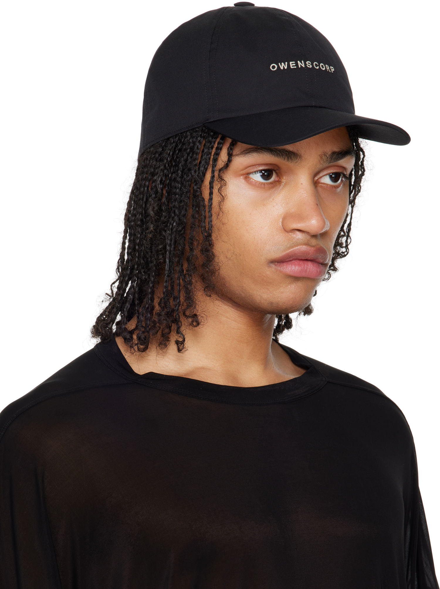 Kasket Rick Owens Rick Owens Hollywood Baseball Cap Sort | RA01E0600 TEEM7, 1
