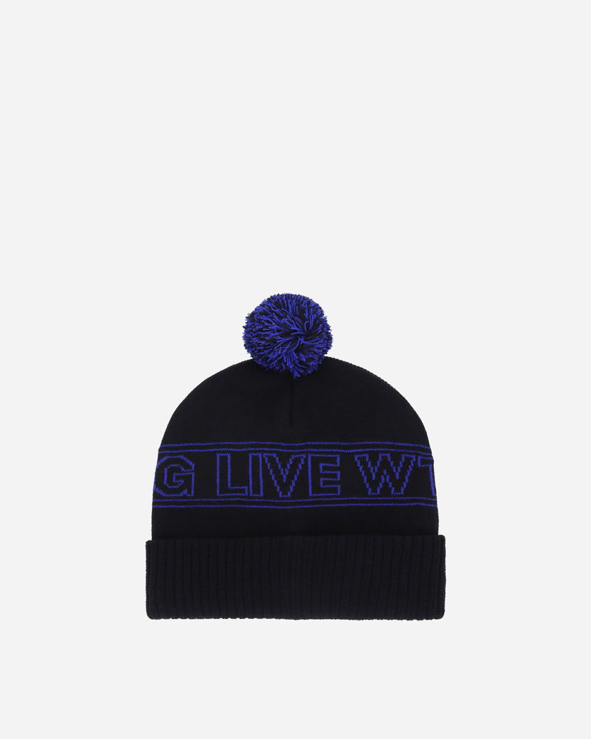 Beanie WTAPS Knit Pom-Pom Beanie with Intarsia Logo Sort | 242MADT-HT03 001