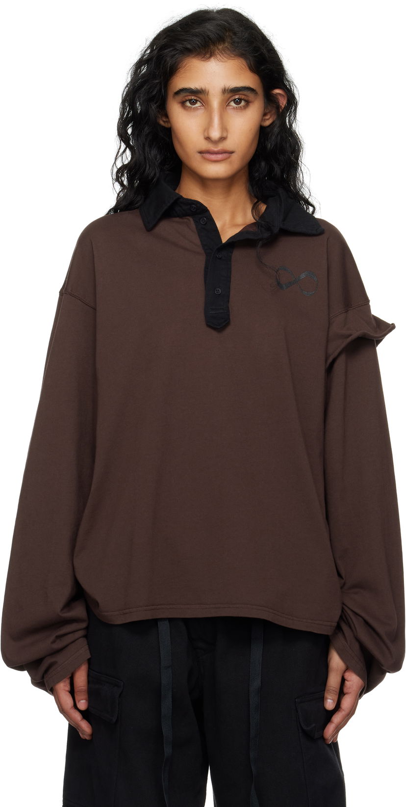 Polo skjorte Ottolinger Ottolinger Long Sleeve Polo Brun | 115-102915-03