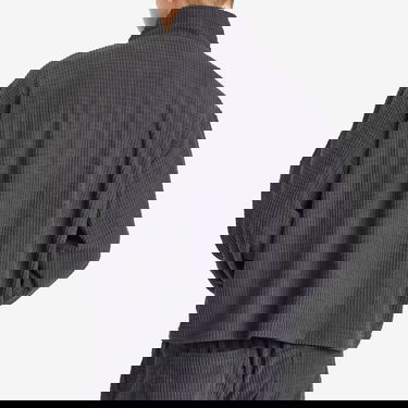 Sweater Honor The Gift Honor The Gift Textured Knit Half Zip Sweatshirt Grå | HTG250162-BLK, 3