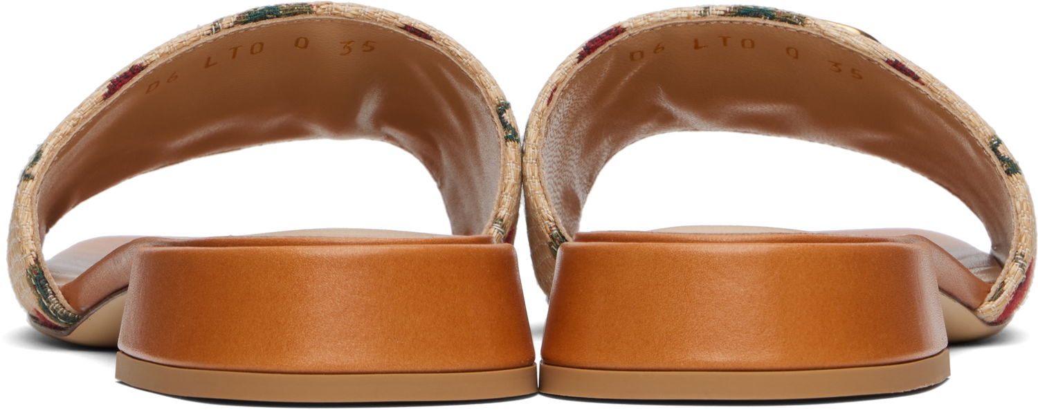 Skopleje Valentino Valentino Garavani VLogo Signature Cherryfic Slide Sandals Beige | 6W0S0LT0NNX, 1