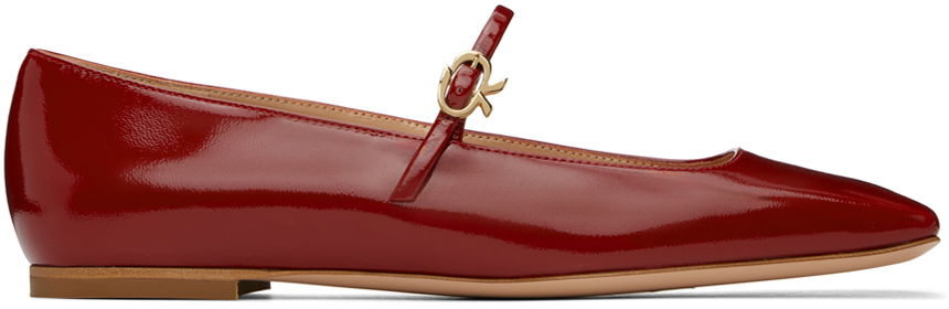 Sneakers og sko Gianvito Rossi Gianvito Rossi Christina 05 Ballerina Flats Rød | G22246-05CUO-NUI, 0