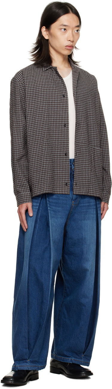 Jeans sage NATION SAGE NATION Box Pleat Jeans Blå | S074 BOX PLEAT TROUSER DENIM D, 3