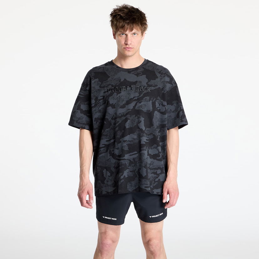 T-shirt Under Armour Project Rock All Over Print T-Shirt Sort | 1389976-001