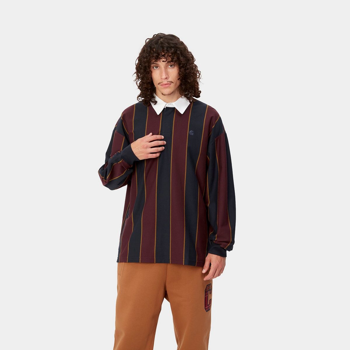 Skjorte Carhartt WIP Ruben Rugby Shirt Mørkeblå | I032204_1RR_XX, 1