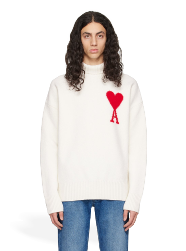 Sweater AMI Turtleneck Hvid | BFUKS402.018