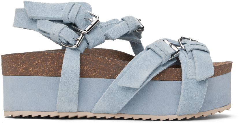 Kjole R13 R13 Suede Platform Sandals Blå | R13WS075-S211A