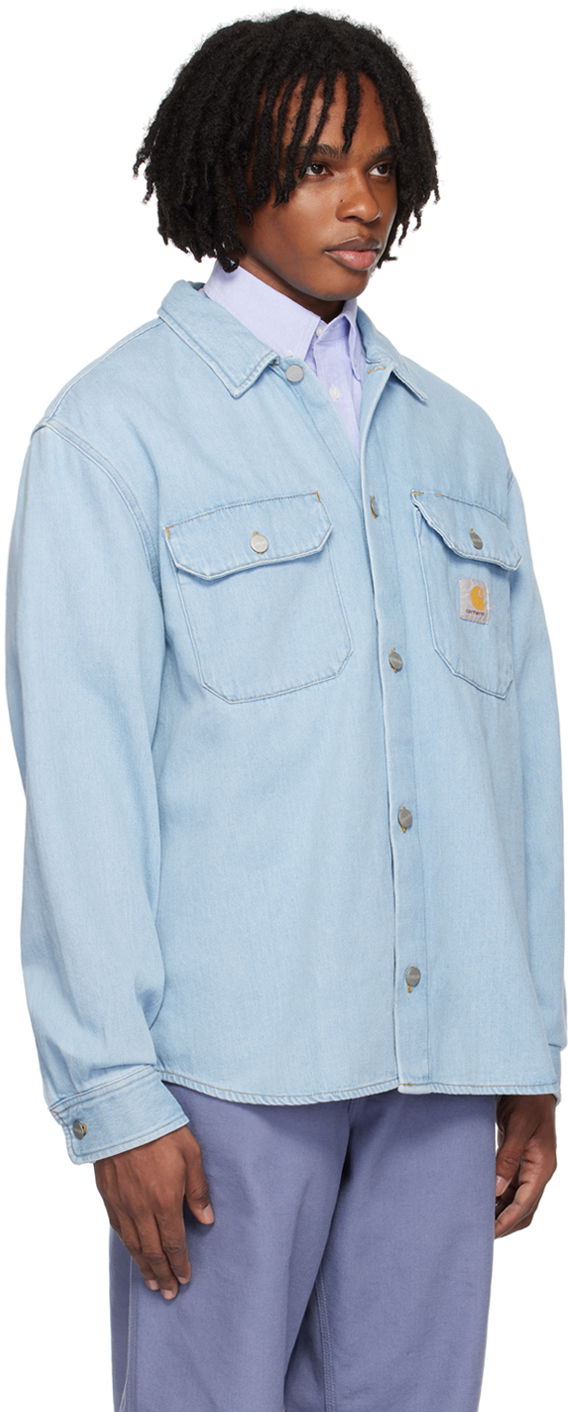 Skjorte Carhartt WIP Carhartt WIP Harvey Denim Overshirt Blå | I033346, 1