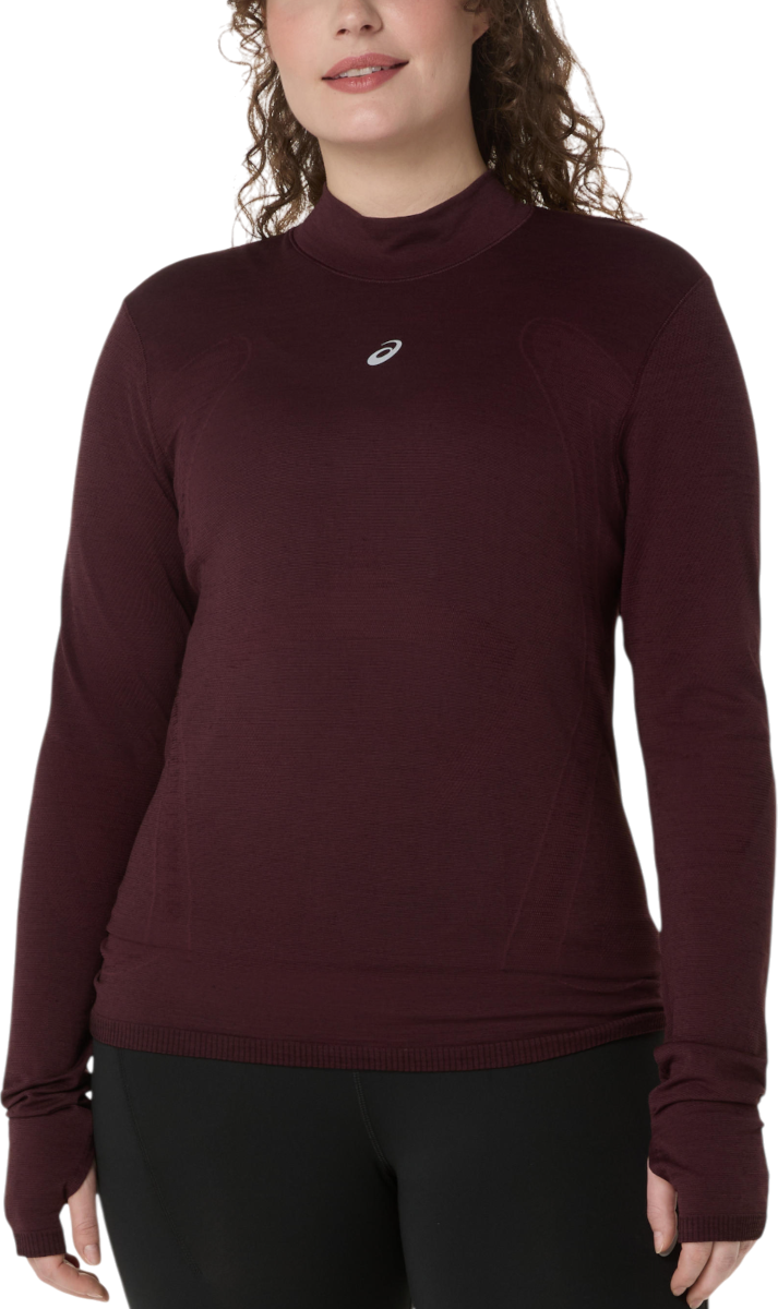 T-shirt Asics ROAD WINTER SEAMLESS Long Sleeve Top Bourgogne | 2012d277-600, 0
