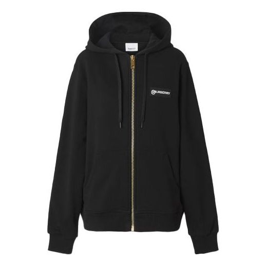 Sweatshirt Burberry Burberry Classic Logo Zip-Up Hoodie Sort | 8024543, 0