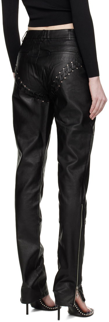 Bukser Miaou Miaou Hannah Jewett Edition Faux-Leather Trousers Sort | 1031PUBLK, 2