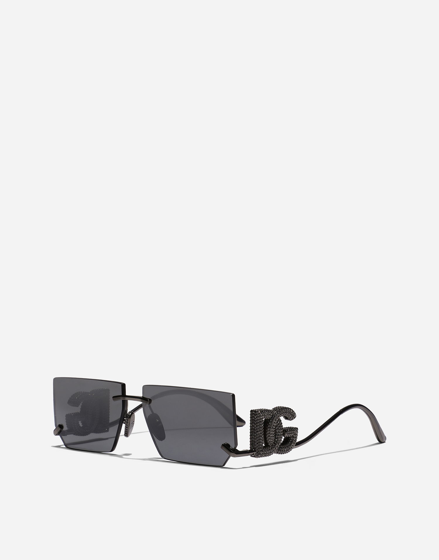 Solbriller Dolce & Gabbana DG Crystal Square Sunglasses Sort | VG2304VM6889V000, 1