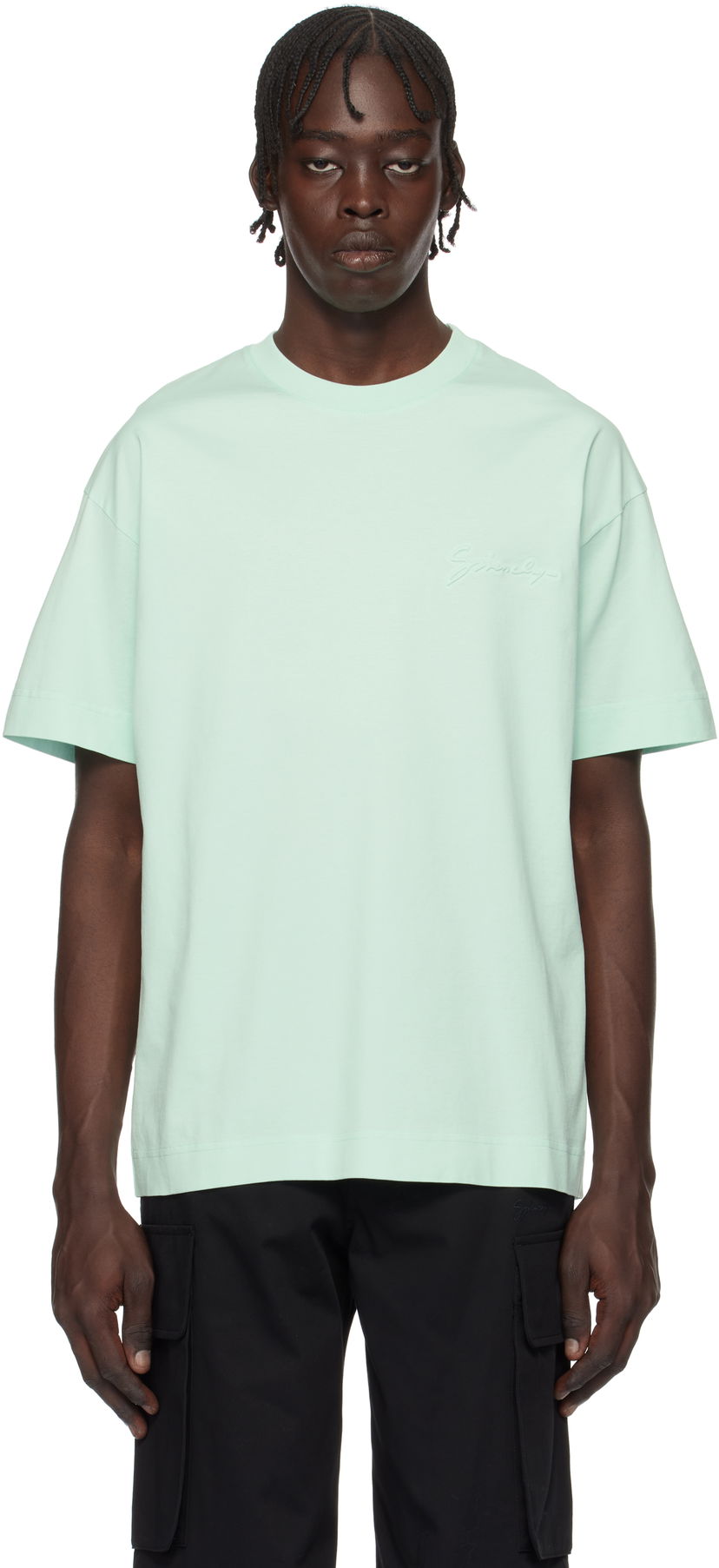 T-shirt Givenchy Signature Logo T-Shirt Grøn | BM71MG3YP1341