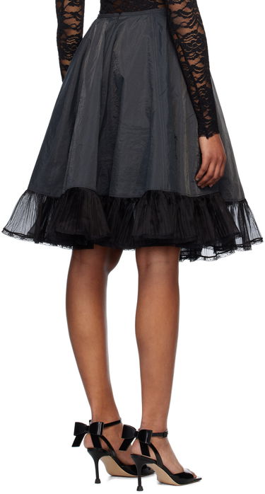 Nederdel We11done We11done Flared Midi Skirt with Tulle Sort | WD-SK1-23-023-W-BK, 2