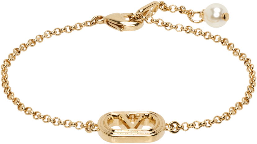 Armbånd Valentino Valentino Garavani Oval Chain Bracelet with Pearl Metalisk | 6Y2J0S37UXM