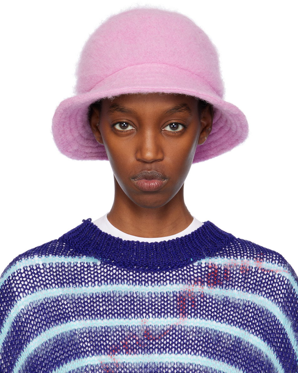 Hat Marni SSENSE x Furry Bucket Hat Lyserød | CLZC0090U1 UTW918, 0