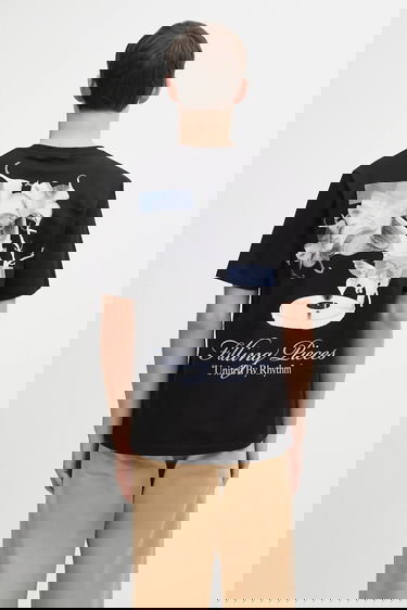 T-shirt Filling Pieces Grammophone 'United By Rhythm' Graphic T-Shirt Sort | 422520500236, 0