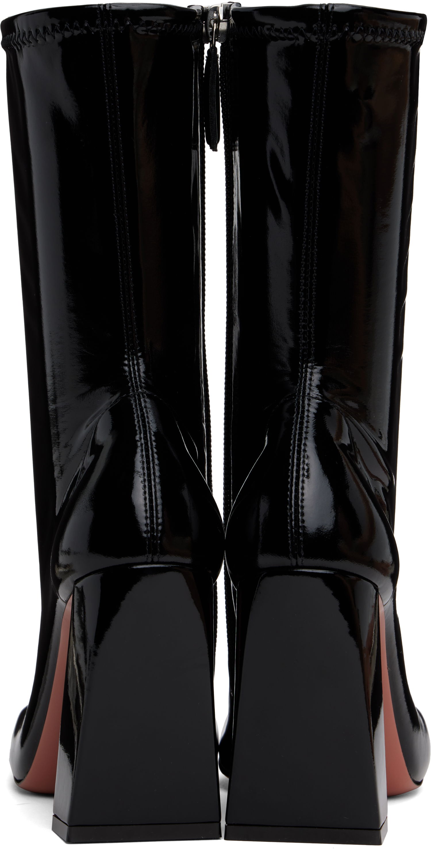 Tøj Amina Muaddi Amina Muaddi Marine Stretch Boots Sort | MARINE STRETCH BOOTIE 95 LATEX, 1