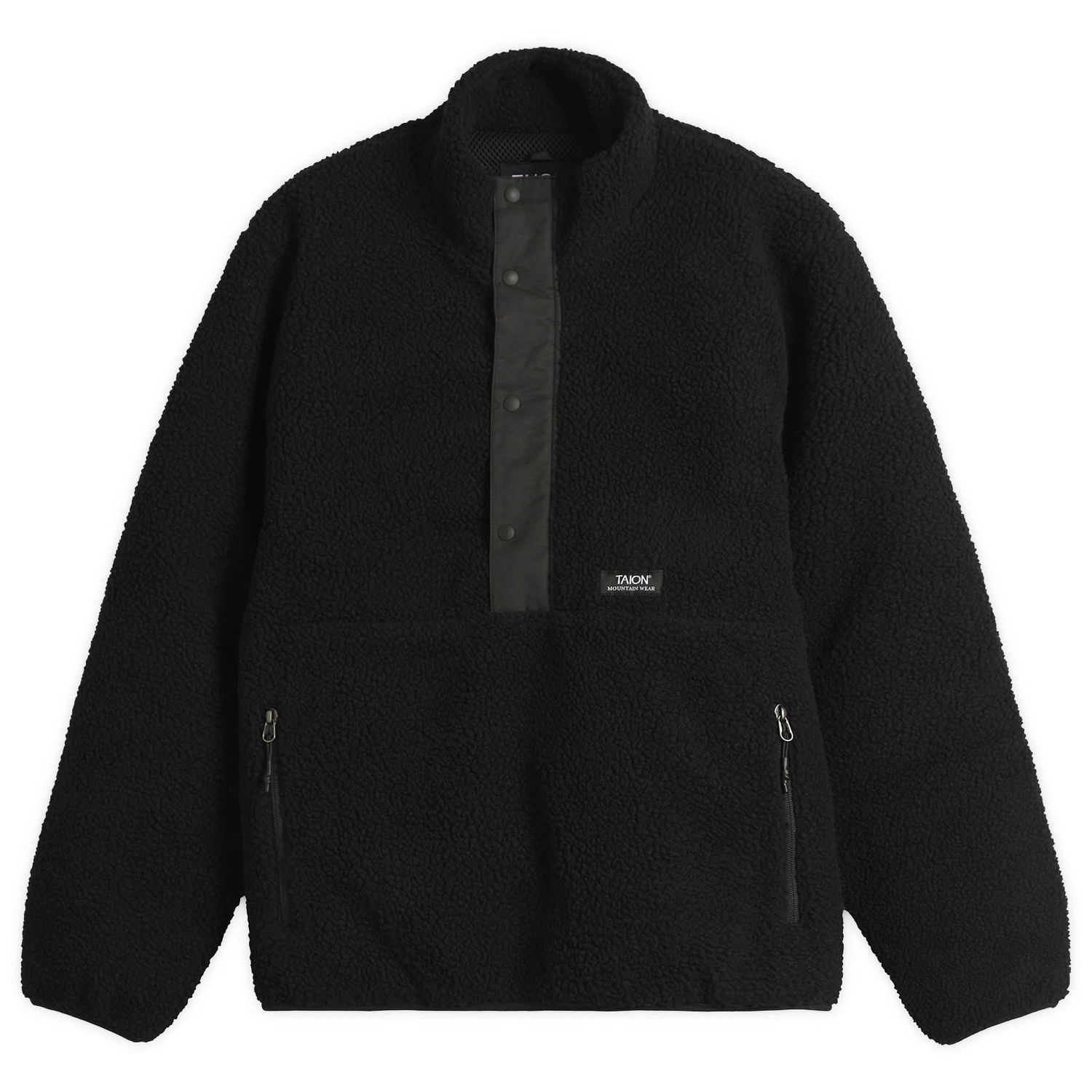 Jakke TAION Pullover Boa Fleece Jacket Sort | TAION-102NDPBMT-BKBK, 1