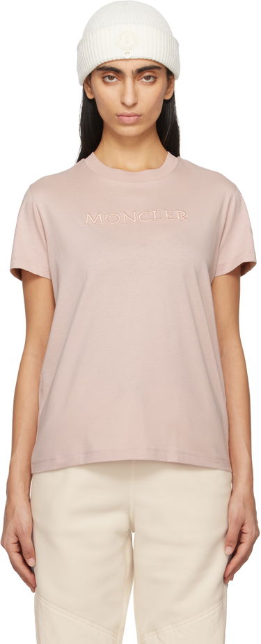 T-shirt Moncler SS Logo T-shirt Lyserød | K10938C0000889AUO, 0