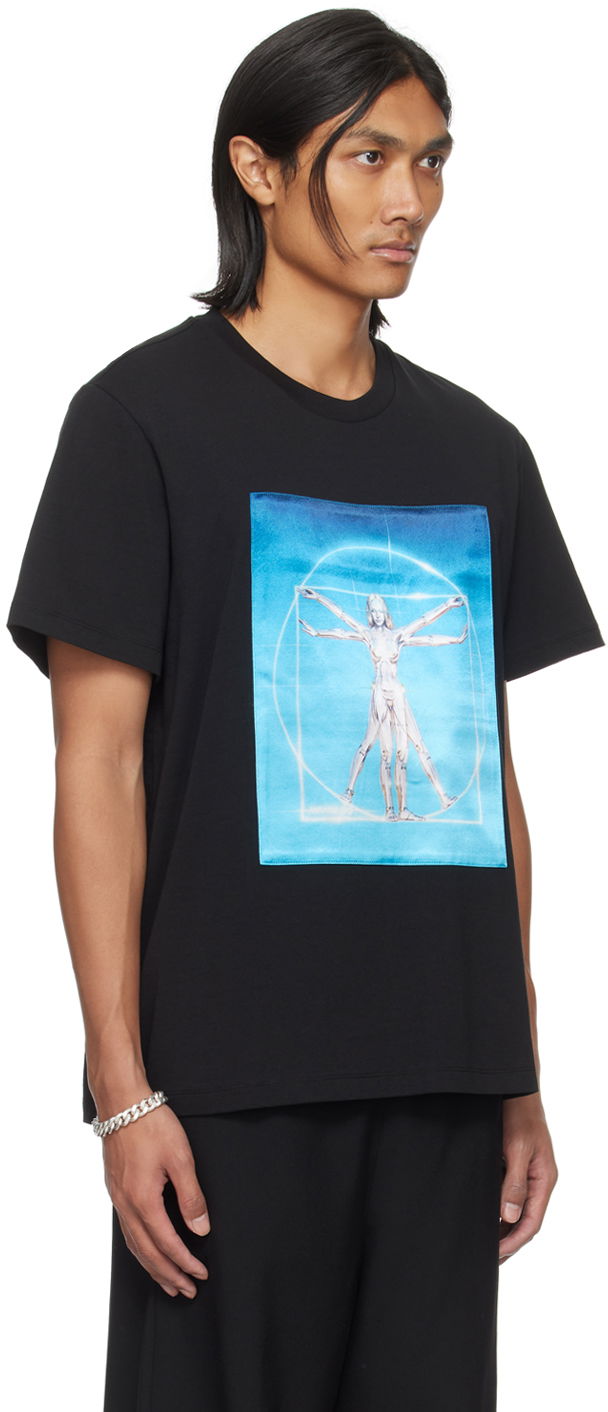 T-shirt Stella McCartney Stella McCartney Vitruvian Woman Graphic T-Shirt Sort | 6J01583SPY79, 1