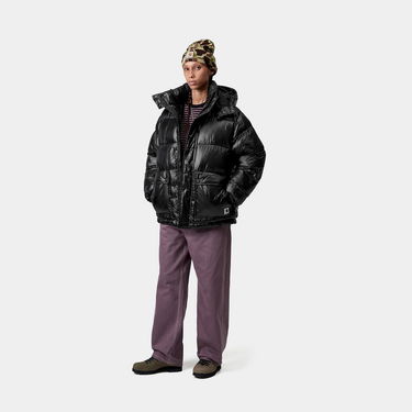 Puffer jakke Carhartt WIP Benson Puffer Hooded Jacket Sort | I035370_9, 4