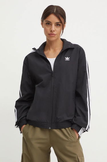 Vindjakke adidas Originals Woven Tracktop Oversized Windbreaker Sort | JD5331, 0