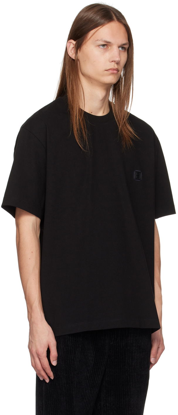 T-shirt Solid Homme Quantum Relaxed Fit Patch T-Shirt Sort | S243TS55, 1