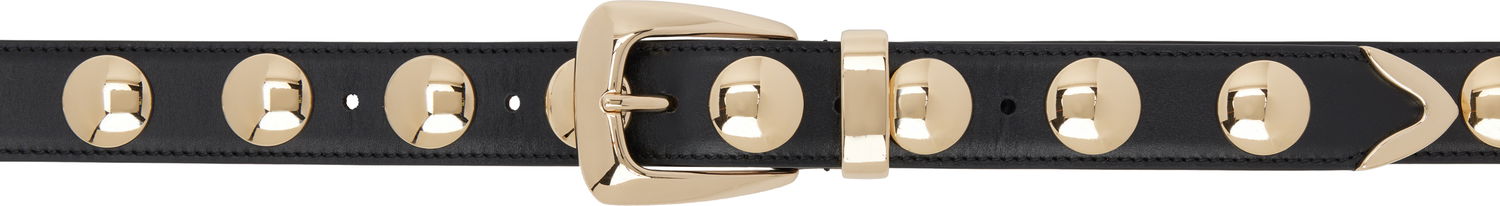 Bælter Khaite Khaite Benny Studded Belt Sort | 10015-763, 0