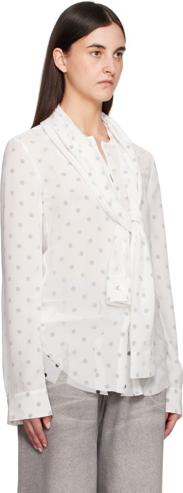 Skjorte Acne Studios Acne Studios Layered Polka Dot Blouse Hvid | AC0721-, 1