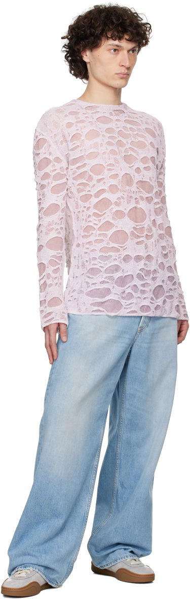 Sweater Acne Studios Acne Studios Layered Knit Sweater Lyserød | B60362-, 3