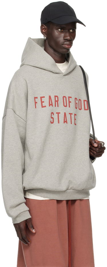 Sweatshirt Fear of God Designer Logo Hoodie Grå | 192BT246251F, 1