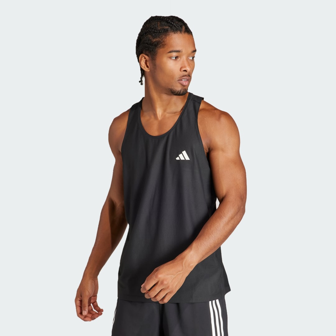 Tanktop adidas Performance Own The Run Tank Top Mørkeblå | IN1499, 0