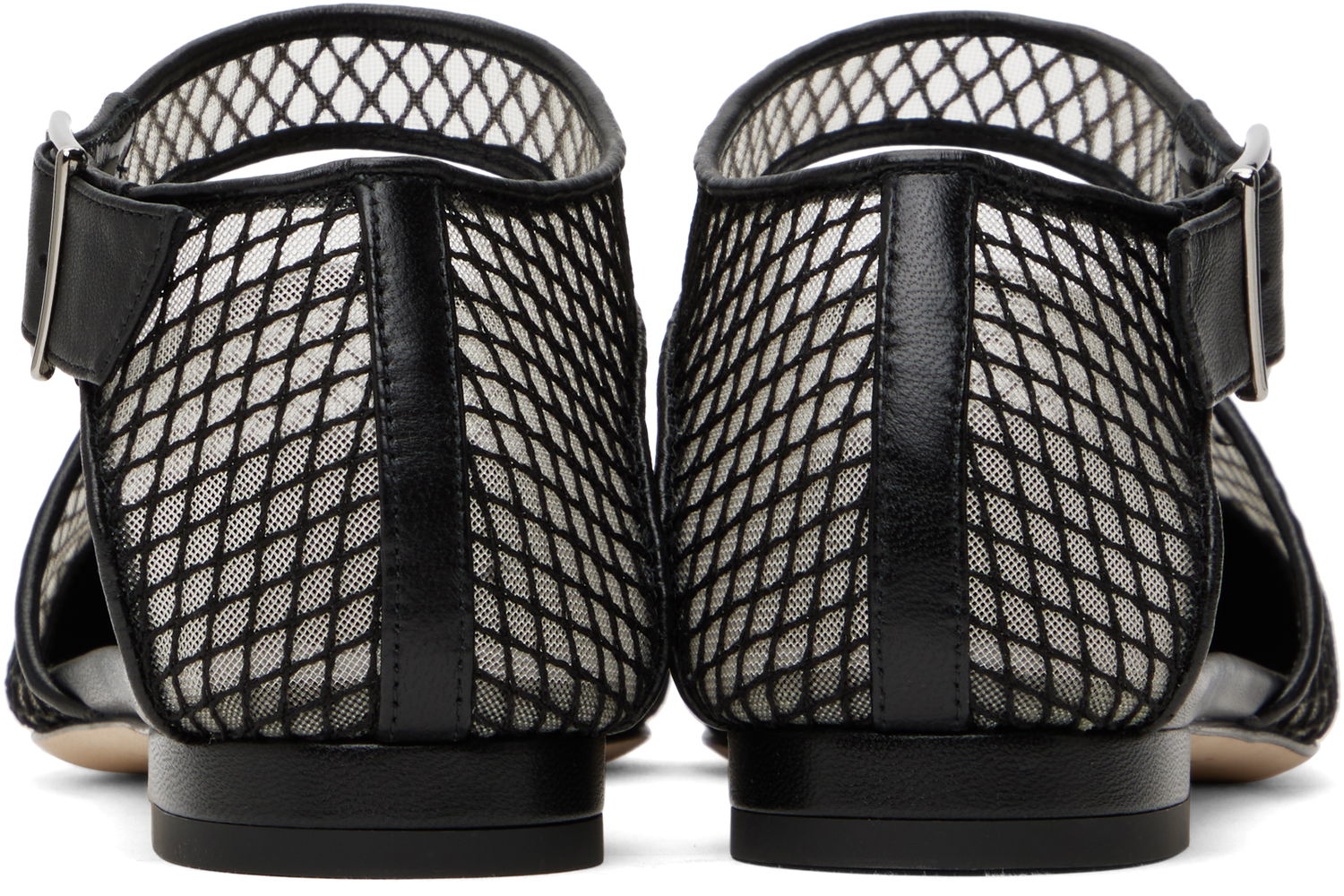 Nederdel Manolo Blahnik Manolo Blahnik Jatelah Mesh Ballerina Flats Sort | 424-1853, 1
