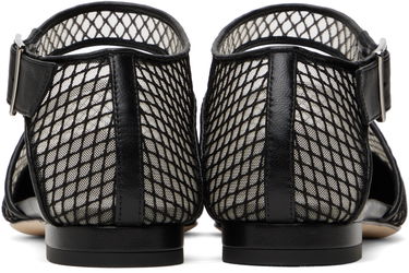 Nederdel Manolo Blahnik Manolo Blahnik Jatelah Mesh Ballerina Flats Sort | 424-1853, 1