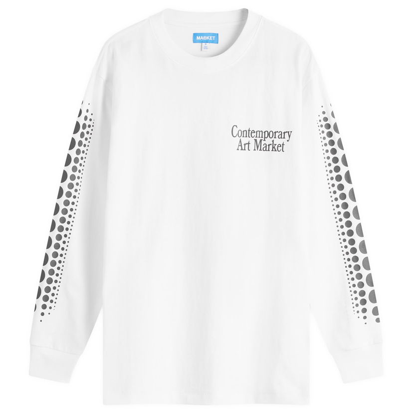 T-shirt MARKET Infinity Gourd Long Sleeve T-Shirt, Size Large Hvid | 398000383-WHT