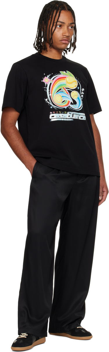 T-shirt Casablanca Manga Tennis Ball Short Sleeve T-shirt Sort | M-AW25-JTS-001-08, 3