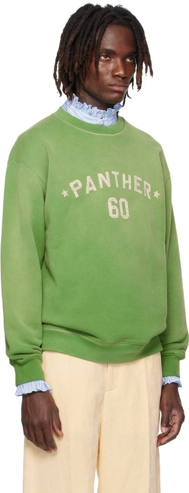 Sweatshirt Valentino Valentino 'Chez Valentino' Print Cotton Sweatshirt Grøn | 7V3MF29NAYH, 1