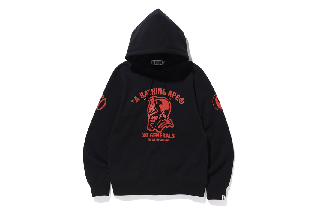 Sweatshirt BAPE XO x General Pullover Hoodie Sort | 001PPF731916XBLK, 0