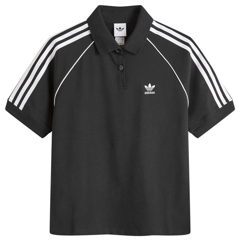 Polo skjorte adidas Originals Women's SST Adicolor Short Sleeve Polo Shirt, Size X-Small Sort | JX7802