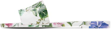 Kjole Dolce & Gabbana Dolce&Gabbana Floral Print Rubber Slides Hvid | CW2215 A6L05, 2