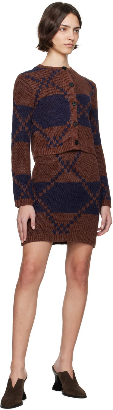 Sweater JW Anderson JW Anderson Fairisle Knit Cardigan Brun | KW1411-YN0439, 3