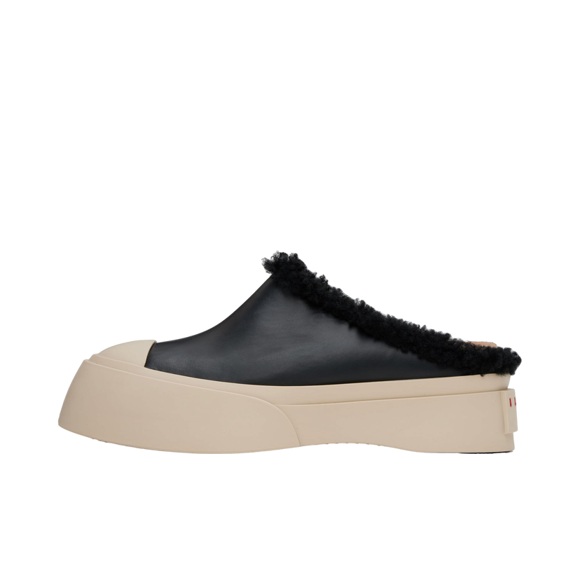 Sneakers og sko Marni Shearling Sabot Slippers Sort | SNZW019202 P5045