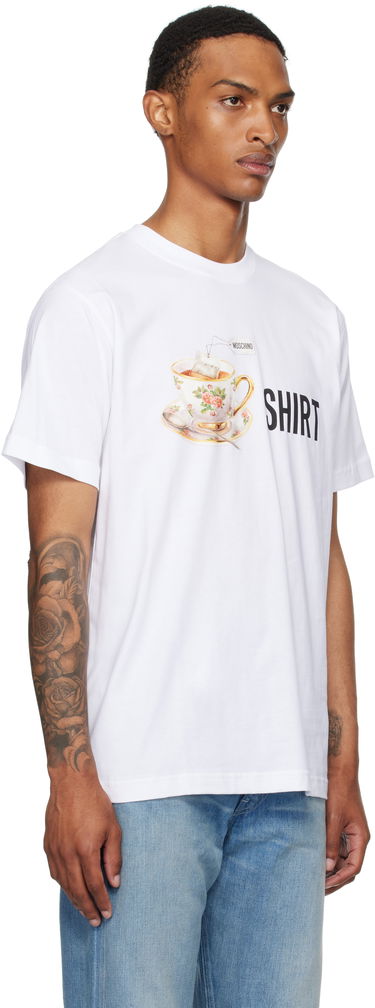 T-shirt Moschino Moschino Teacup Graphic Organic Cotton T-Shirt Hvid | 252ZZ072852411001, 1